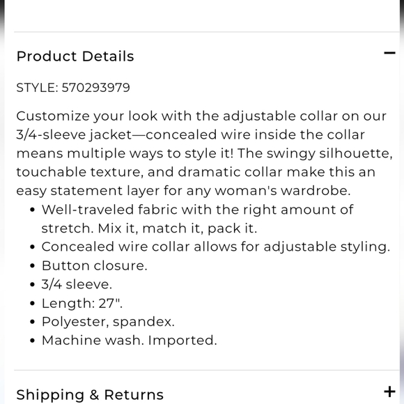 Chicos Easy Wear Jacket  overlay Directional Blocks adjustable Collar Size 14 16 - Picture 2 of 8